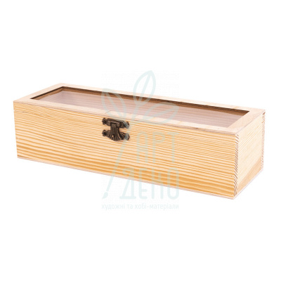 Скринька дерев'яна з замком та прозорим верхом, 30х10х8 см, ROSA Talent