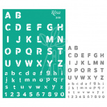 Трафарет багаторазовий самоклеючий, №380, серія "Алфавіт", А4 (21х29,7 см), ROSA Talent