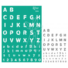 Трафарет багаторазовий самоклеючий, №380, серія "Алфавіт", А4 (21х29,7 см), ROSA Talent