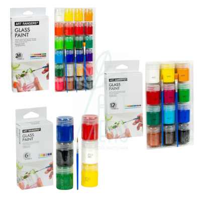 Набір фарб для скла Art Nation, + пензлик, Josef Otten