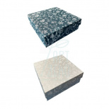 Коробка подарункова, гофрокартон "Новорічний візерунок", 14,5х14х7,2 см, Україна