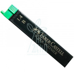 Грифелі Super-Polymer для механічного олівця, 1,4 мм, B, 12 шт., Faber-Castell Грифелі Super-Polymer для механічного олівця, 1,4 мм, B, 12 шт., Faber-Castell