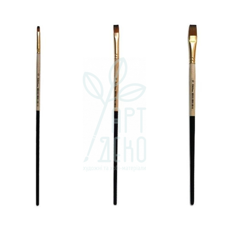 Пензель Синтетика плоска Kissточка 72021, д.р., рудий ворс