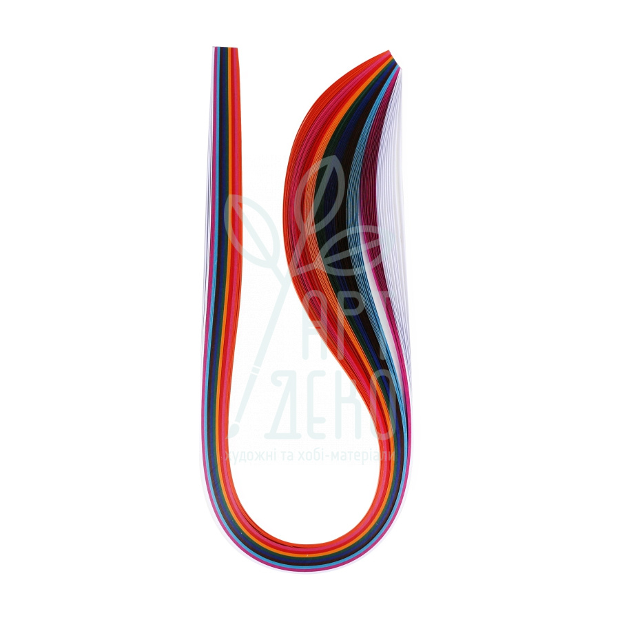 Набір смужок для квілінгу №46 "Мікс яскравий", 0,5x70 см, 130 г/м2, 10 кольорів, ROSA Talent