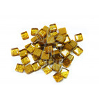 Мозаїка скляна Soft-Glass glitter, S83 Золото, 10х10 мм,  50 г, Mosaikstein