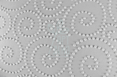 Папір текстурований, тиснений "Пунктирні завитки", білий, 11х15 см, Україна