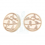 Насадка для сургучної печатки "Пташки на гілці", 2,5 см, Китай