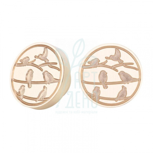 Насадка для сургучної печатки "Пташки на гілці", 2,5 см, Китай