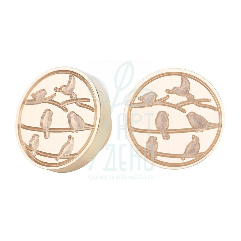 Насадка для сургучної печатки "Пташки на гілці", 2,5 см, Китай