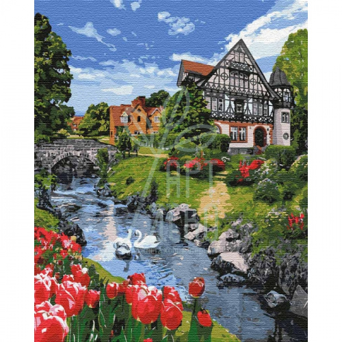 Набір для розпису за номерами "Чарівний пейзаж", 40х50 см, Ідейка