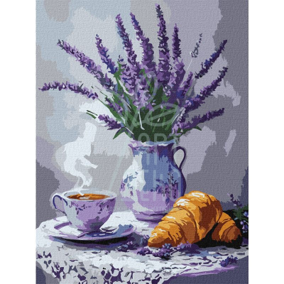 Набір для розпису за номерами "Лавандовий натюрморт", 30х40 см, Ідейка