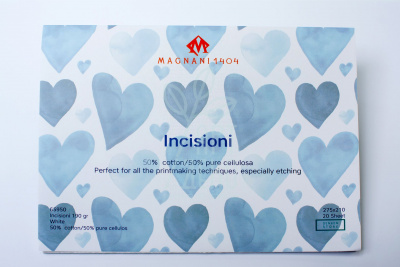 Склейка для акварелі, рисунку Incisioni White, 27,5x21 см, 190 г/м2, 20 л., Magnani