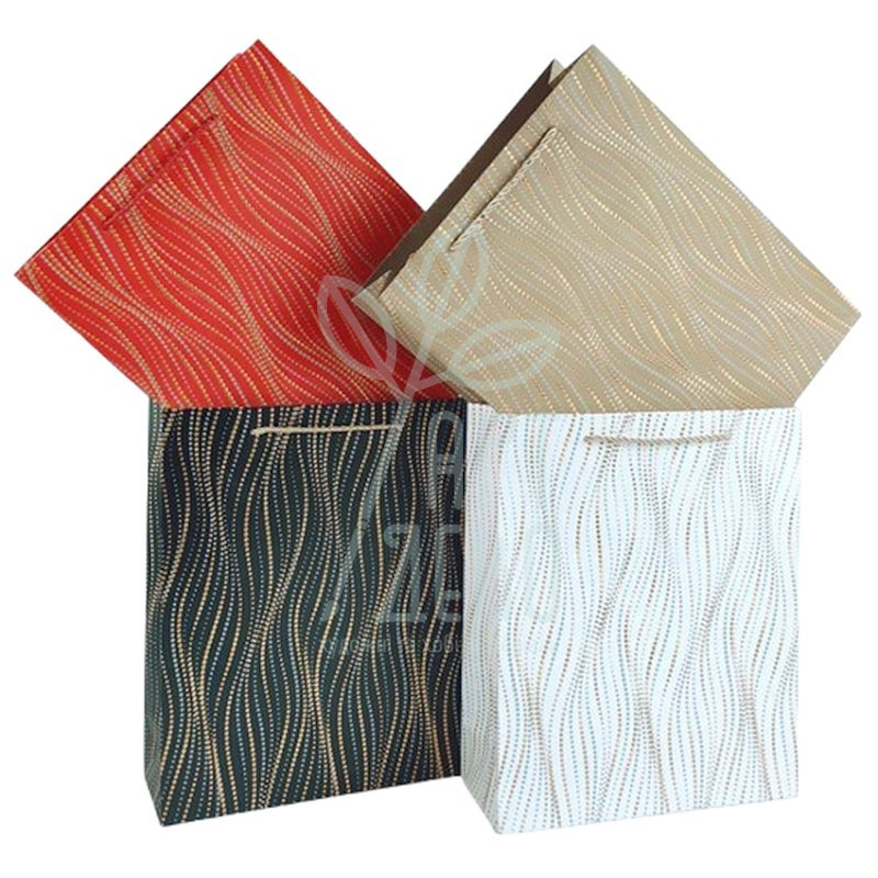 Пакет подарунковий "Блискучі хвилі", 26х32х10 см, Україна