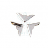 Кутик металевий декоративний, 22x22х30 мм, срібло, Китай