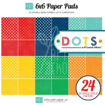 Набір паперу для скрапбукінгу "Essentials Dots Primary Collection", 30х30 см,  12 л., Echo Park