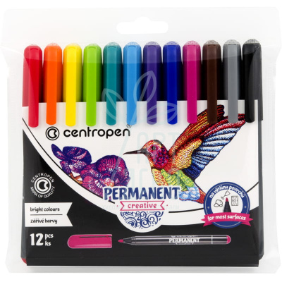 Набір маркерів Permanent Creative, 12 шт., Centropen