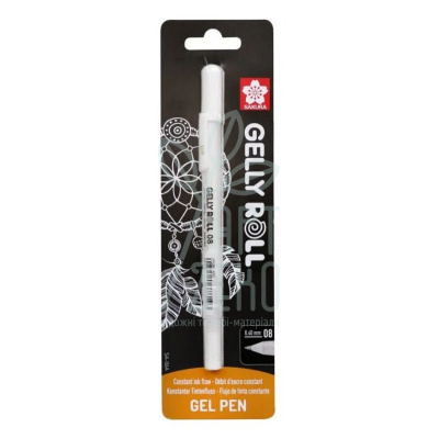 Ручка гелева Gelly Roll Basic Medium, Біла, 08 мм, Sakura