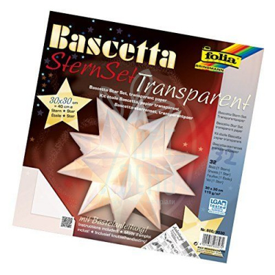 Калька прозора Bascetta-Star Kit, 30х30 см, 115 г/м2, білий, Folia