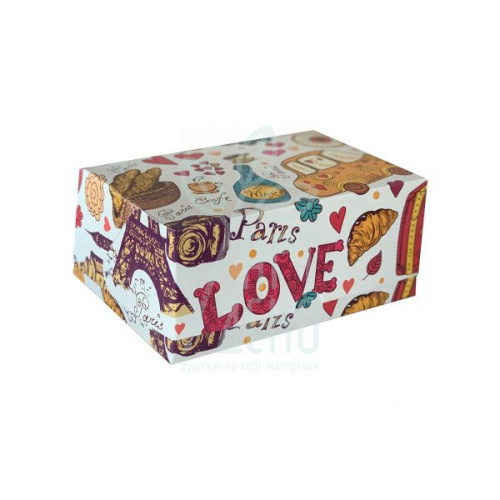 Коробка подарункова "Paris", 18х12х8 см, Україна