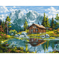 Набір для розпису за номерами "Затишний котедж", 40х50 см, Ідейка