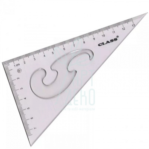 Трикутник пластиковий 9026, 60 градусів, 13х7,5 см, Class