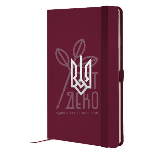 Книга записна Partner "Герб", винна, клітинка, 12,5х19,5, см, 96 л., Axent