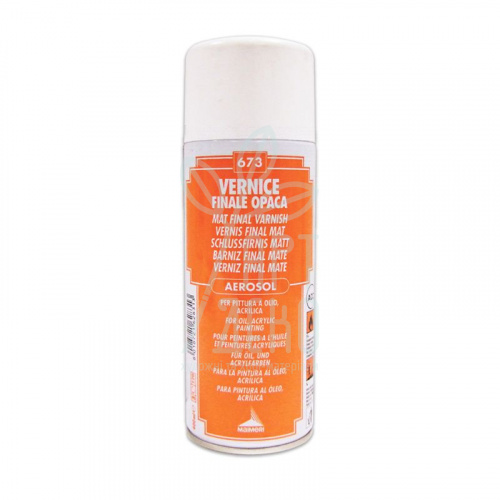 Лак-аерозоль покривний універсальний №673, матовий, 400 мл, Maimeri