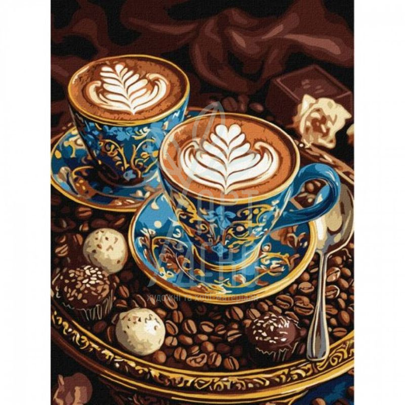 Набір для розпису за номерами "Ранковий аромат", металік, 30х40 см, Ідейка