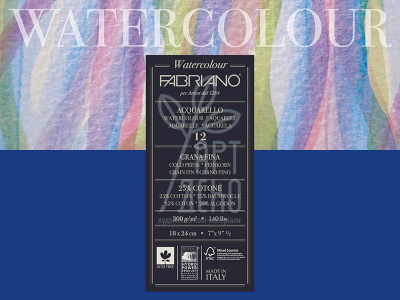 Альбом для акварелі Watercolour Studio Cold pressed, 300 г/м2, 12 л., Fabriano