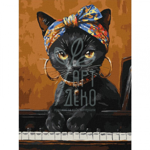 Набір для розпису за номерами "Незвична киця", 30х40 см, Ідейка