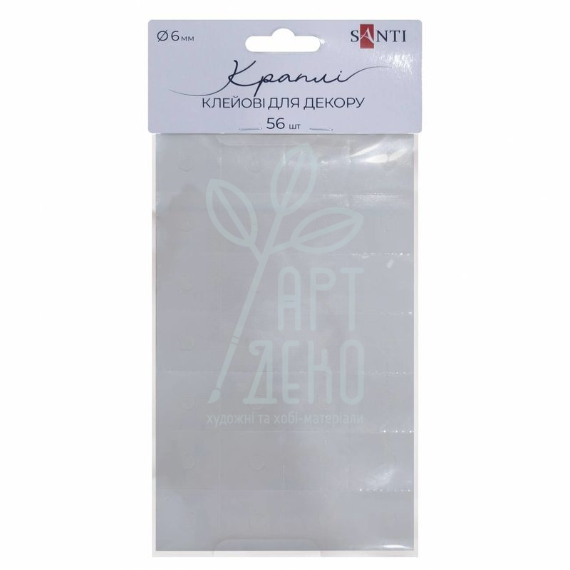 Клейові краплі, 6 мм, 56 шт, Santi