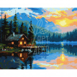 Набір для розпису за номерами "Озерний затишок", 40х50 см, Ідейка