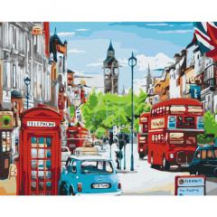 Набір для розпису за номерами "Година пік у Лондоні", 40х50 см, Brushme