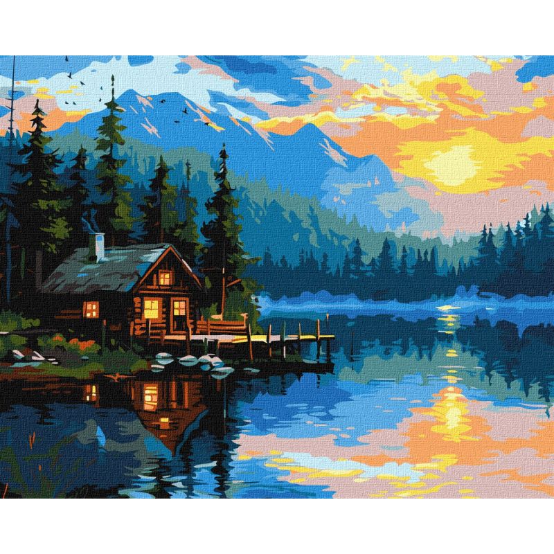 Набір для розпису за номерами "Озерний затишок", 40х50 см, Ідейка