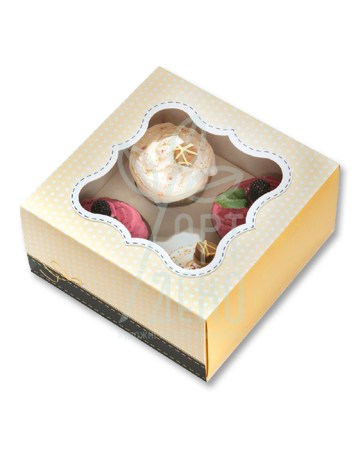 Набір коробок подарункових для мафінів, 20x20x10 см, No.2, 2 шт., Folia