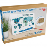 Набір картина 3D "World Map", МДФ, 30,5х37,5 см, ROSA