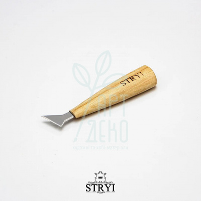Стамеска ніж-топірець 30 мм для різьблення по дереву, Україна