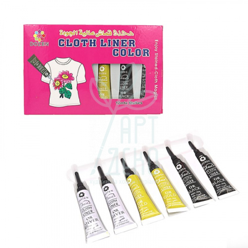 Набір контурів для тканини Dozen, 6х12 мл, Josef Otten