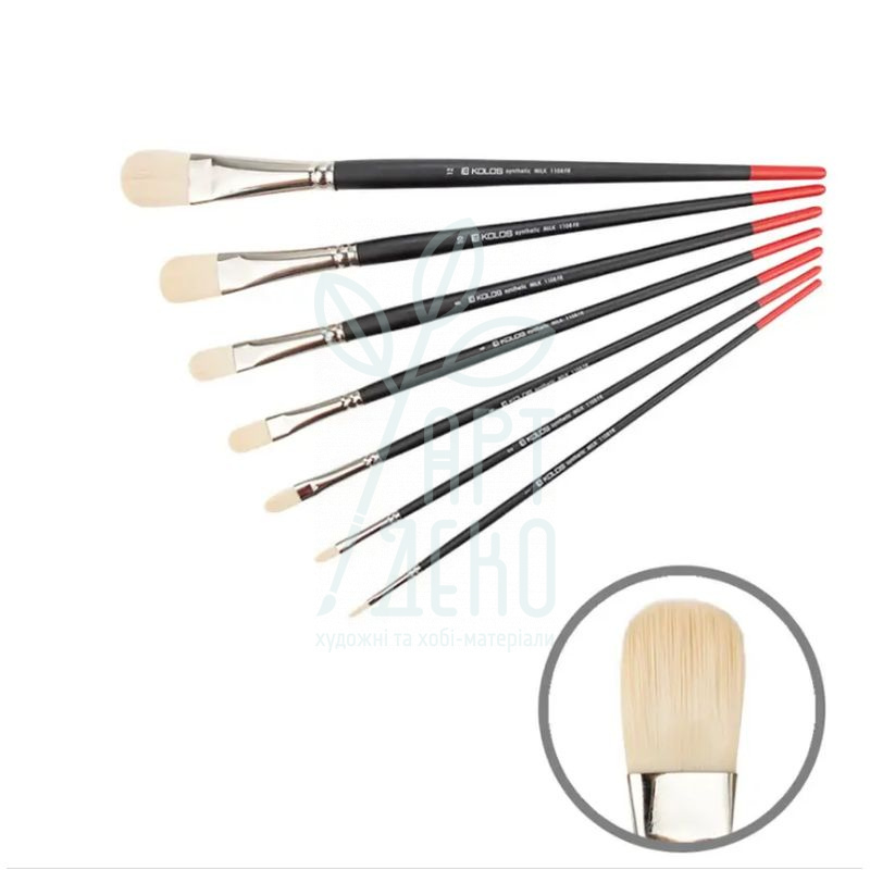 Пензель Синтетика овальна Milk 1108FR, д.р., KOLOS