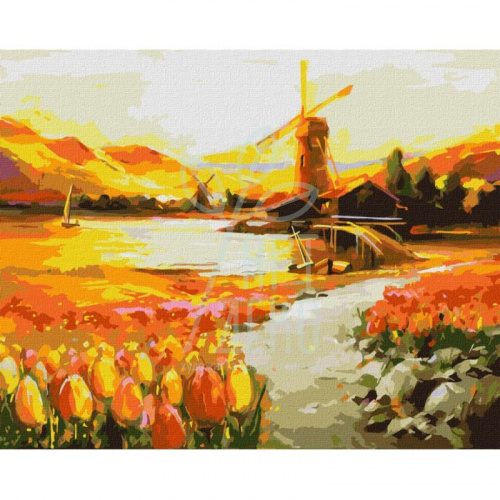 Набір для розпису за номерами "У долині тюльпанів", 40х50 см, Ідейка