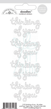 Лист наліпок Thinking of you, Doodlebug