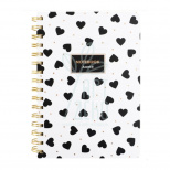 Блокнот Black&White, спіраль, А5 (14,8х21 см), клітинка, 80 л., Axent