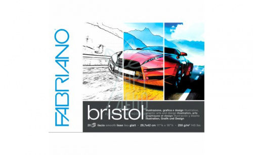 Альбом для графіки Bristol, 250 г/м2, 20 л., Fabriano