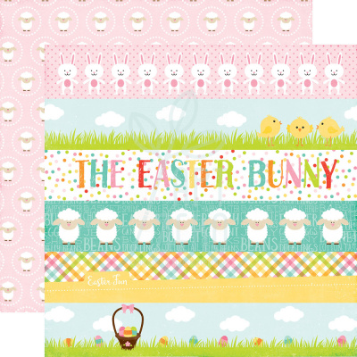 Аркуш паперу 30х30 см Celebrate Easter Collection Kit/Border Strips, Echo Park