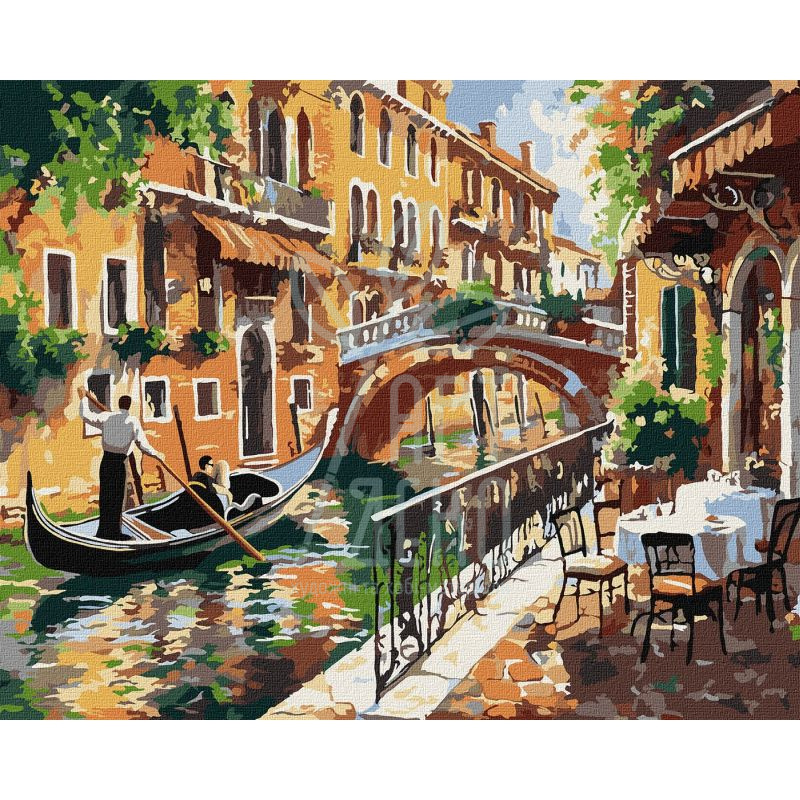 Набір для розпису за номерами "Венеційський спокій", 40х50 см, Ідейка