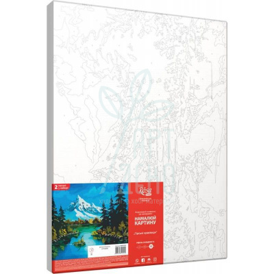 Набір-стандарт "Гірські краєвиди", акриловий живопис за номерами, 35х45 см, ROSA START