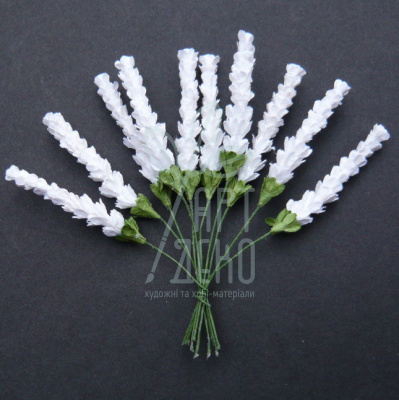 Квіти паперові Верес, білий, 0,5 см, 10 шт., Тайланд