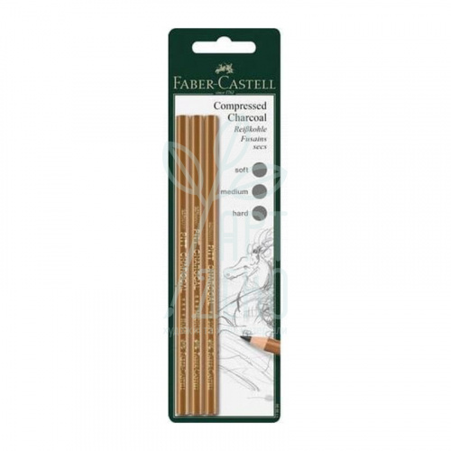 Набір олівців вугільних PITT Charcoal, 3 шт, Faber-Castell