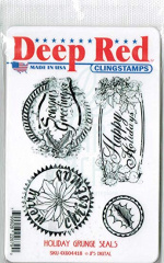 Гумовий штамп Holiday Grunge - Deep Red Stamps, США