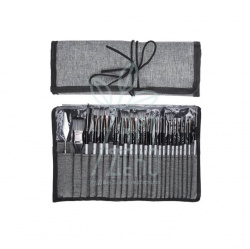 Набір пензлів Синтетика, в пеналі-згортку, + мастихін, 23 шт, Monet